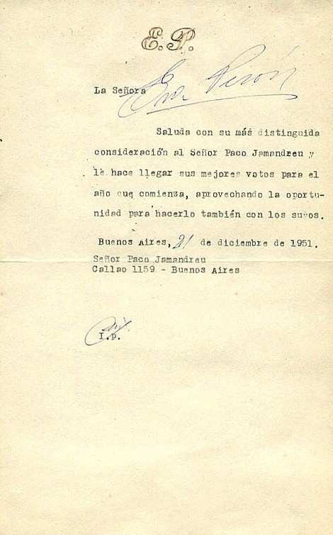 CARTA EVITA