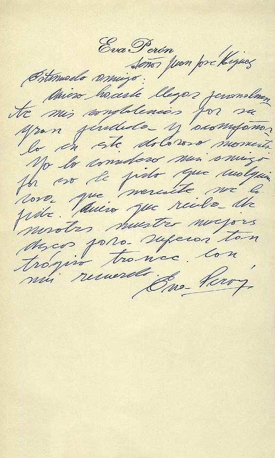 CARTA DE EVITA