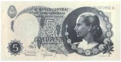 BILLETE DE EVA PERON