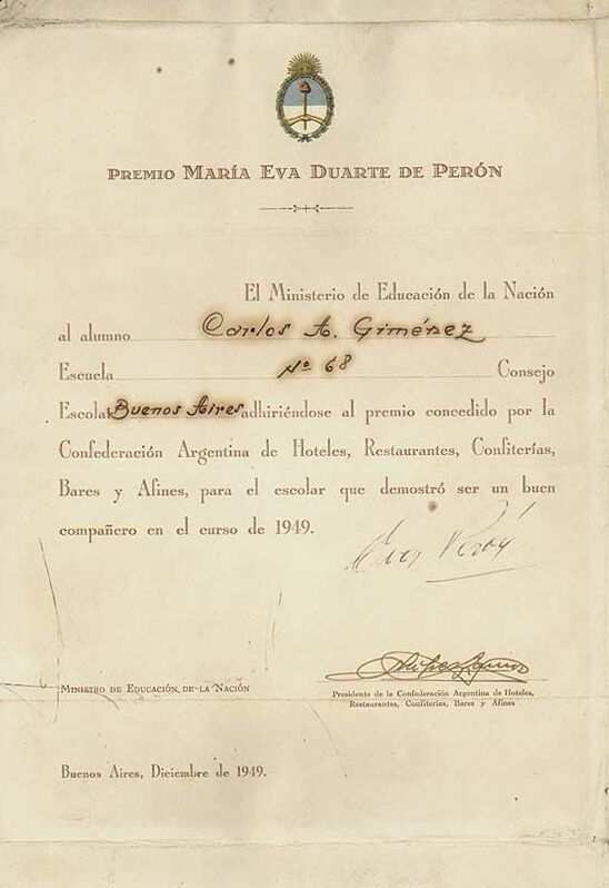 DIPLOMA DE EVITA