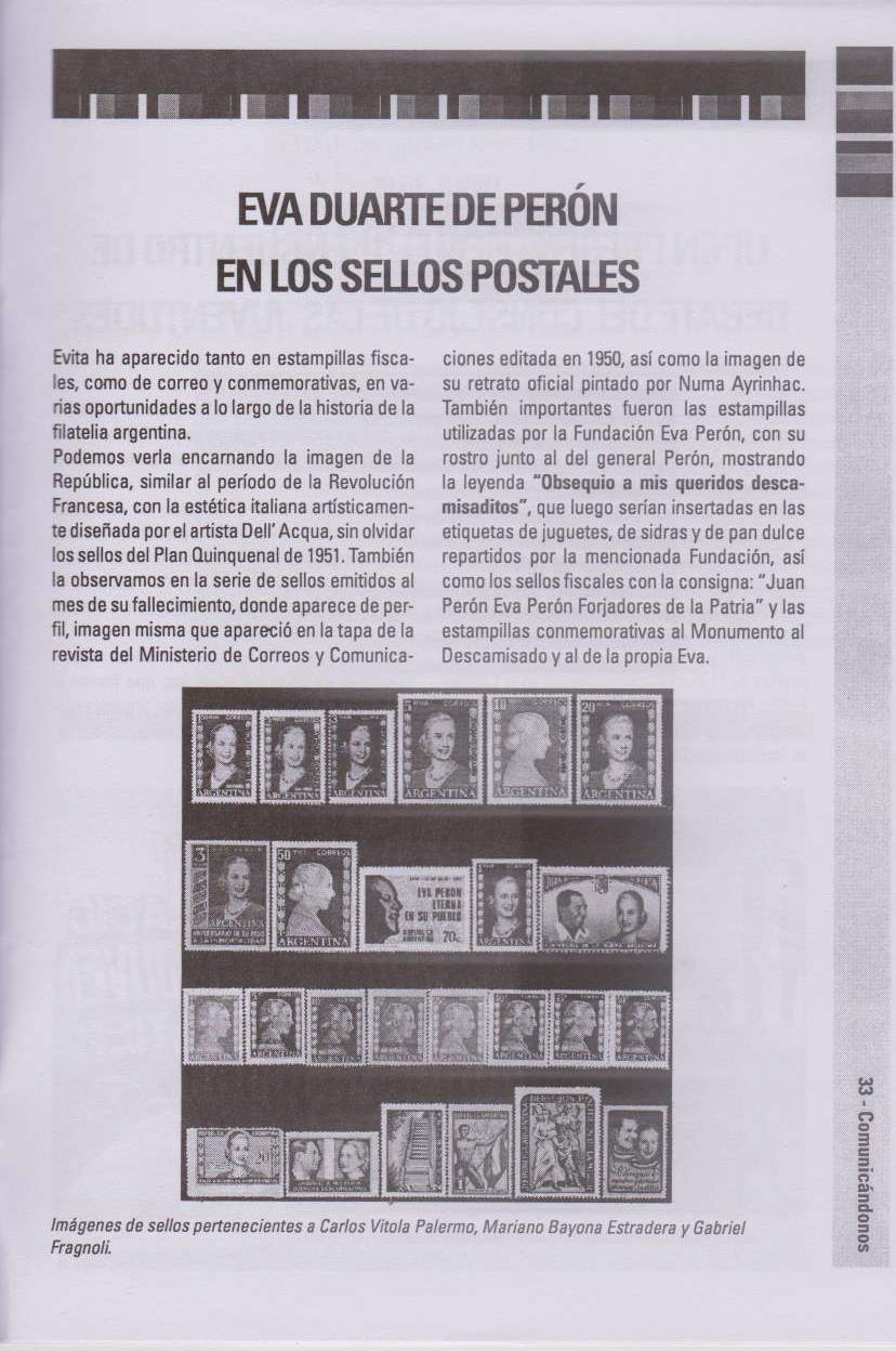 ESTAMPILLAS (SELLOS) DE EVITA