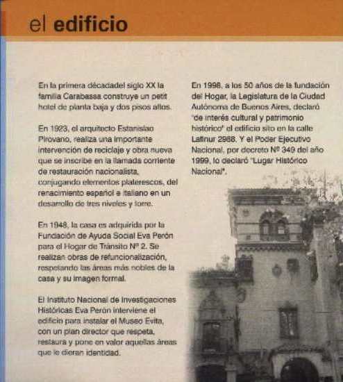 FOLLETO MUSEO DE EVITA
