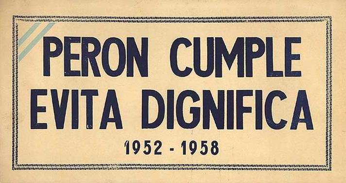Volante de la campaña electoral para la segunda presidencia de Perón
